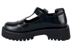 Γυναικεία Μαύρα loafers Chunky Με Μπαρέτα