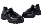 Γυναικεία Μαύρα loafers Chunky Με Μπαρέτα