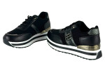 Γυναικεία Μαύρα Sneakers Με Ασημί Λεπτομέρειες