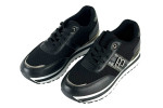 Γυναικεία Μαύρα Sneakers Με Ασημί Λεπτομέρειες