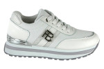 Γυναικεία Λευκά Sneakers Με Ασημί Λεπτομέρειες
