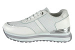 Γυναικεία Λευκά Sneakers Με Ασημί Λεπτομέρειες