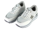 Γυναικεία Λευκά Sneakers Με Ασημί Λεπτομέρειες
