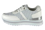 Γυναικεία Λευκά Sneakers Με Ασημί Λεπτομέρειες