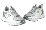 Γυναικεία Λευκά Sneakers Με Ασημί Λεπτομέρειες
