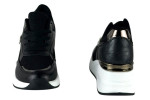 Γυναικεία Μαύρα Sneakers Με Ψηλή Πλατφόρμα Και Ασημί Λεπτομέρειες