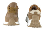 Γυναικεία Ροζ Μεταλιζε Sneakers Δίσολα Με Κορδόνια Και Μπεζ Λεπτομέρειες