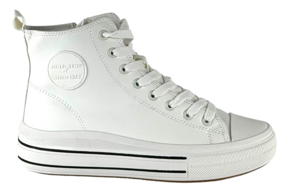 Γυναικεία Λευκά Μποτάκια Sneakers Δίσολα 