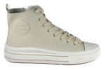 Γυναικεία Μπεζ Μποτάκια Sneakers Δίσολα 