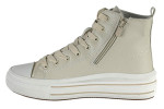 Γυναικεία Μπεζ Μποτάκια Sneakers Δίσολα 