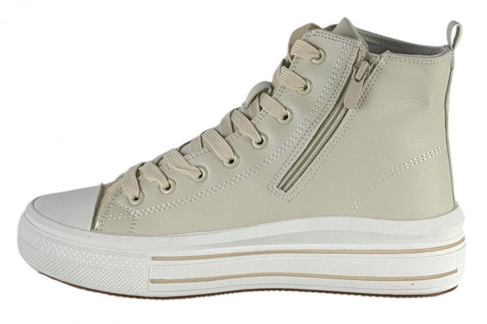 Γυναικεία Μπεζ Μποτάκια Sneakers Δίσολα 