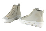 Γυναικεία Μπεζ Μποτάκια Sneakers Δίσολα 