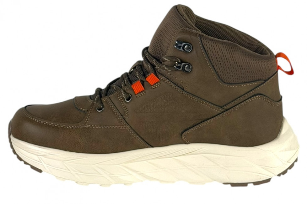 Ανδρικά Μποτάκια Λαδί Casual Waterproof Με Κορδόνια 