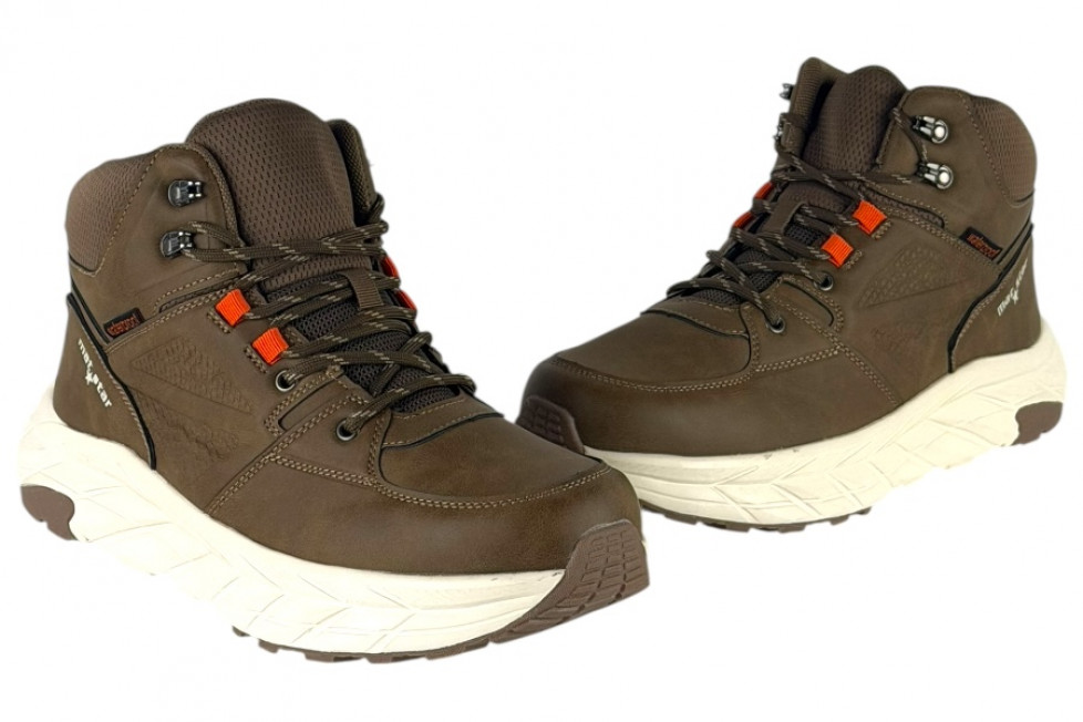 Ανδρικά Μποτάκια Λαδί Casual Waterproof Με Κορδόνια 