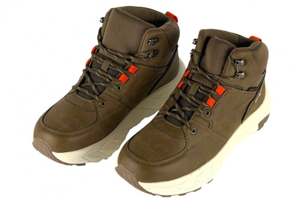 Ανδρικά Μποτάκια Λαδί Casual Waterproof Με Κορδόνια 