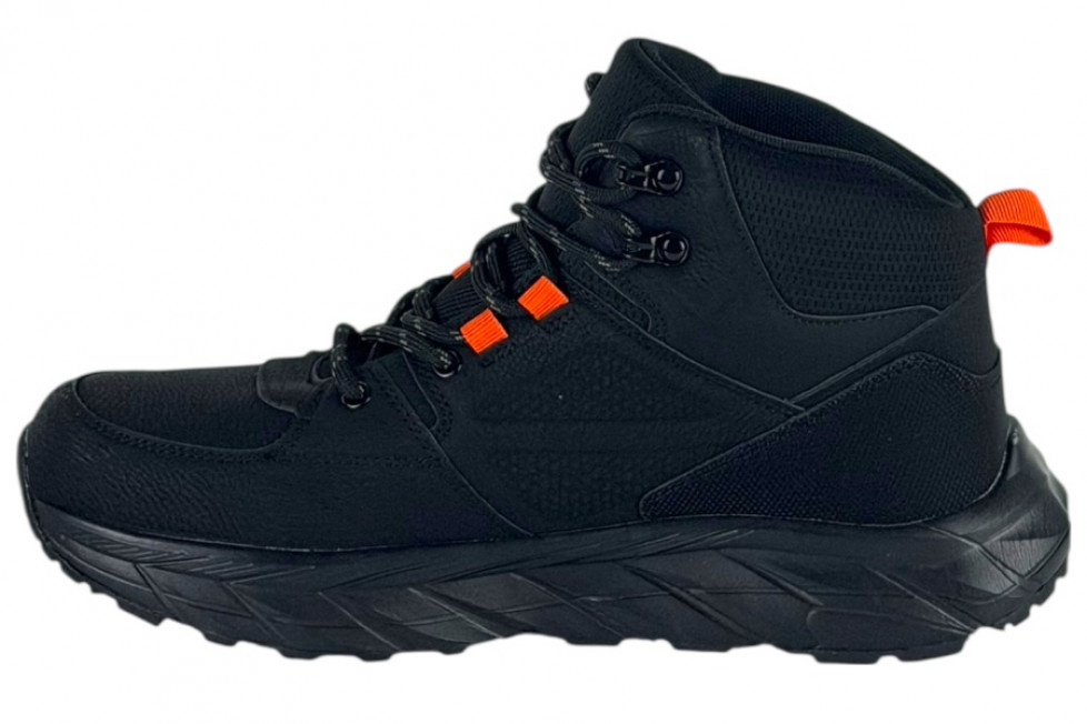 Ανδρικά Μποτάκια Μαύρα Casual Waterproof Με Κορδόνια 