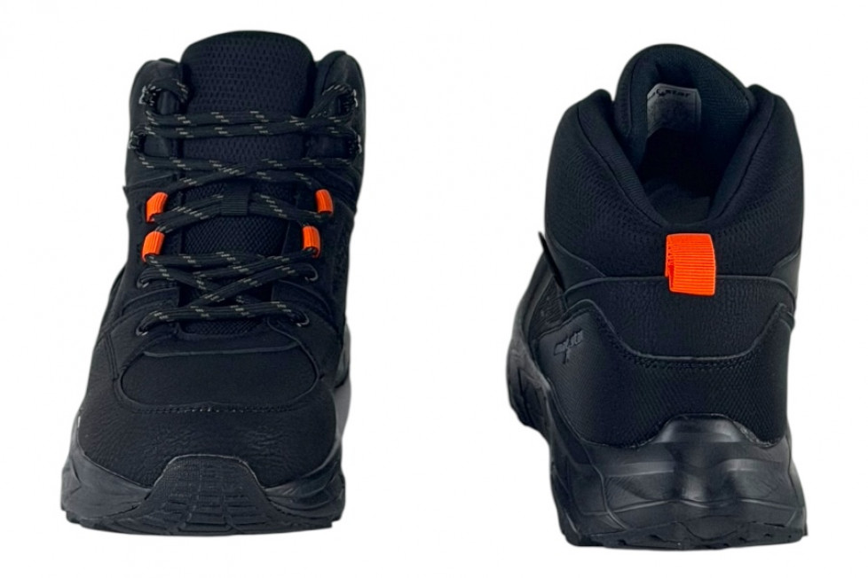 Ανδρικά Μποτάκια Μαύρα Casual Waterproof Με Κορδόνια 