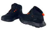 Ανδρικά Μποτάκια Μαύρα Casual Waterproof Με Κορδόνια 