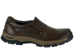 Δερμάτινα Ανδρικά Παπούτσια Slip On Σε Χρώμα Καφέ 