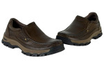 Δερμάτινα Ανδρικά Παπούτσια Slip On Σε Χρώμα Καφέ 