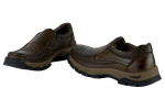 Δερμάτινα Ανδρικά Παπούτσια Slip On Σε Χρώμα Καφέ 