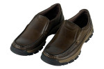 Δερμάτινα Ανδρικά Παπούτσια Slip On Σε Χρώμα Καφέ 