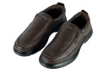 Δερμάτινα Ανδρικά Παπούτσια Slip On Σε Χρώμα Καφέ Με Σόλα Super Flex