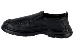 Δερμάτινα Ανδρικά Παπούτσια Slip On Σε Χρώμα Μαύρο Με Σόλα Super Flex