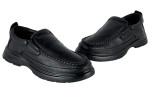 Δερμάτινα Ανδρικά Παπούτσια Slip On Σε Χρώμα Μαύρο Με Σόλα Super Flex