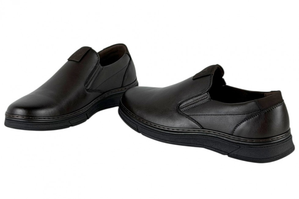 Δερμάτινα Ανδρικά Παπούτσια Slip On Σε Χρώμα Καφέ