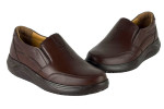 Δερμάτινα Ανδρικά Ανατομικά Παπούτσια Slip On Σε Χρώμα Καφέ