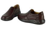 Δερμάτινα Ανδρικά Ανατομικά Παπούτσια Slip On Σε Χρώμα Καφέ