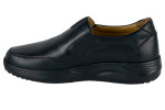 Δερμάτινα Ανδρικά Ανατομικά Παπούτσια Slip On Σε Χρώμα Μαύρο