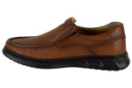Δερμάτινα Ανδρικά Ανατομικά Παπούτσια Slip On Σε Χρώμα Ταμπά