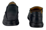 Δερμάτινα Ανδρικά Ανατομικά Παπούτσια Slip On Σε Χρώμα Μαύρο