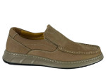 Δερμάτινα Ανδρικά Ανατομικά Παπούτσια Slip On Σε Χρώμα Μπεζ