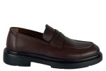 Δερμάτινα Ανδρικά Παπούτσια Loafers Σε Χρώμα Καφέ