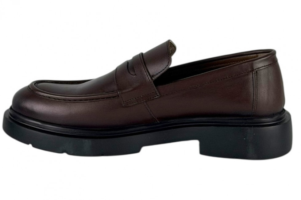 Δερμάτινα Ανδρικά Παπούτσια Loafers Σε Χρώμα Καφέ