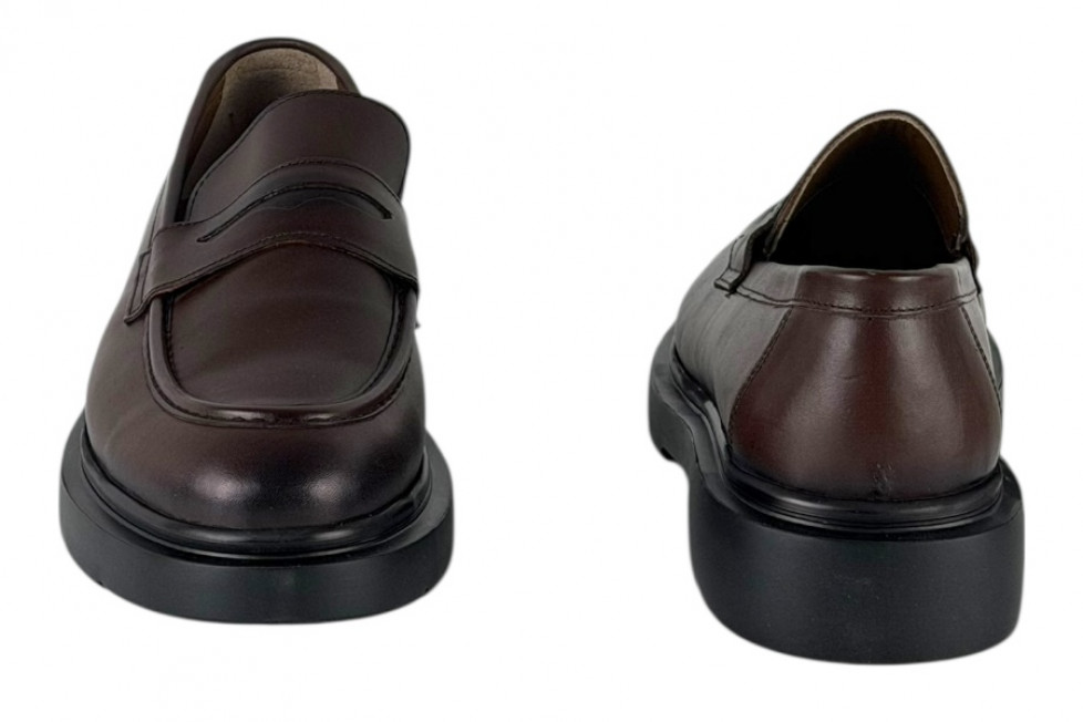 Δερμάτινα Ανδρικά Παπούτσια Loafers Σε Χρώμα Καφέ
