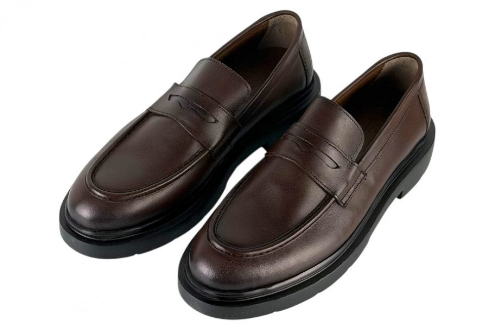 Δερμάτινα Ανδρικά Παπούτσια Loafers Σε Χρώμα Καφέ