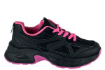 Γυναικεία Μαύρα Sneakers Με Ψηλή Σόλα Και Φουξ Λεπτομέρειες
