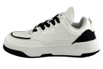 Λευκά Sneakers Με Κορδόνια Και Μαύρες Λεπτομέρειες