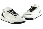  Λευκά Sneakers Με Κορδόνια Και Μαύρες Λεπτομέρειες