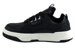  Μαύρα Sneakers Με Κορδόνια Και Λευκές Λεπτομέρειες