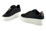 Γυναικεία Mαύρα Sneakers Δίσολα Με Αποσπώμενο Αξεσουάρ Στα Κορδόνια
