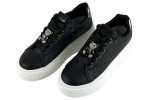 Γυναικεία Mαύρα Sneakers Δίσολα Με Αποσπώμενο Αξεσουάρ Στα Κορδόνια