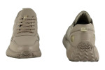 Δερμάτινα Ανατομικά Γυναικεία Γκρι Sneakers Με Κορδόνια 