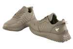 Δερμάτινα Ανατομικά Γυναικεία Γκρι Sneakers Με Κορδόνια 