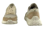 Δερμάτινα Ανατομικά Γυναικεία Μπεζ Sneakers Με Κορδόνια 