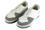 Γυναικεία Λευκά Sneakers Με Αερόσολα Και Γκρι Λεπτομέρειες